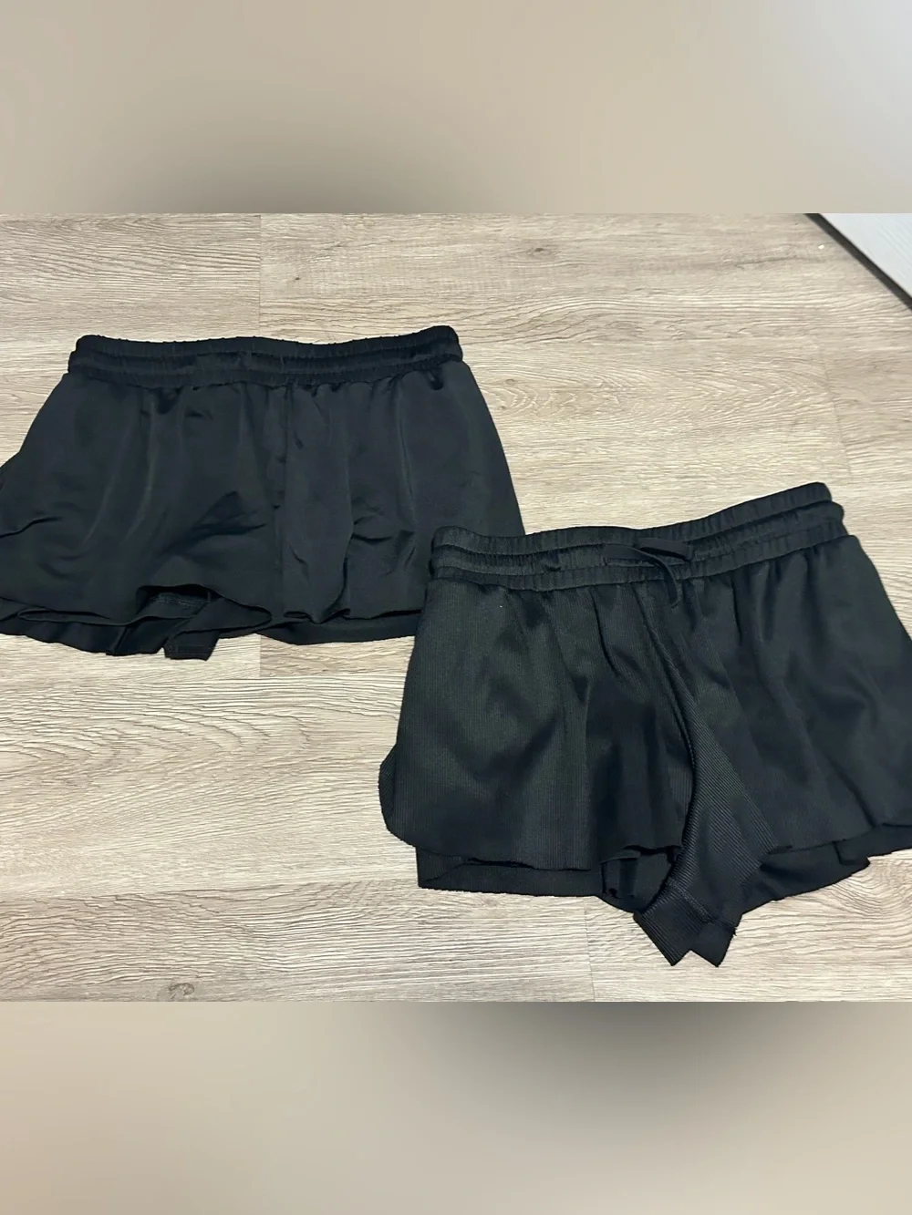 Yogalicious Black Girl’s Athletic Shorts Duo - Elastic Waist